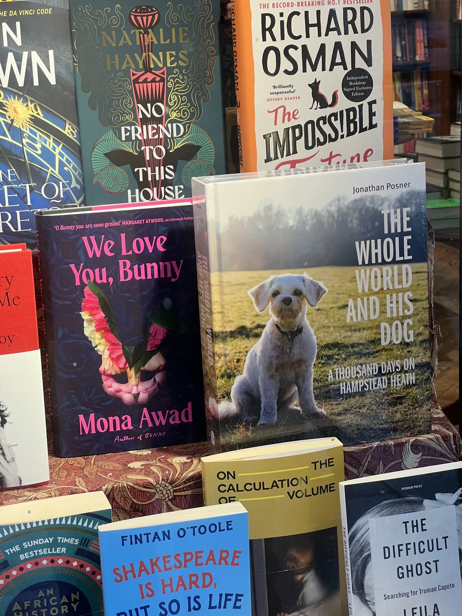 The Whole World and His Dog in a bookshop window